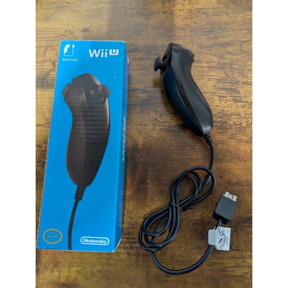 Black Nunchuck Nintendo Wii / U OEM GENUINE OFFICIAL RVL-004 Controller Remote